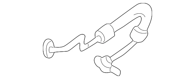 Оригинальный боковой разгрузочный шланг для кондиционера Nissan 00-02 Frontier Xterra 92490-7B412 - Изображение 2 из 3