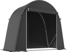 Gazebo da Giardino Tenda Garage Moto Bici 2,4x1,2 Metallo Grigio Sc VivaGarden