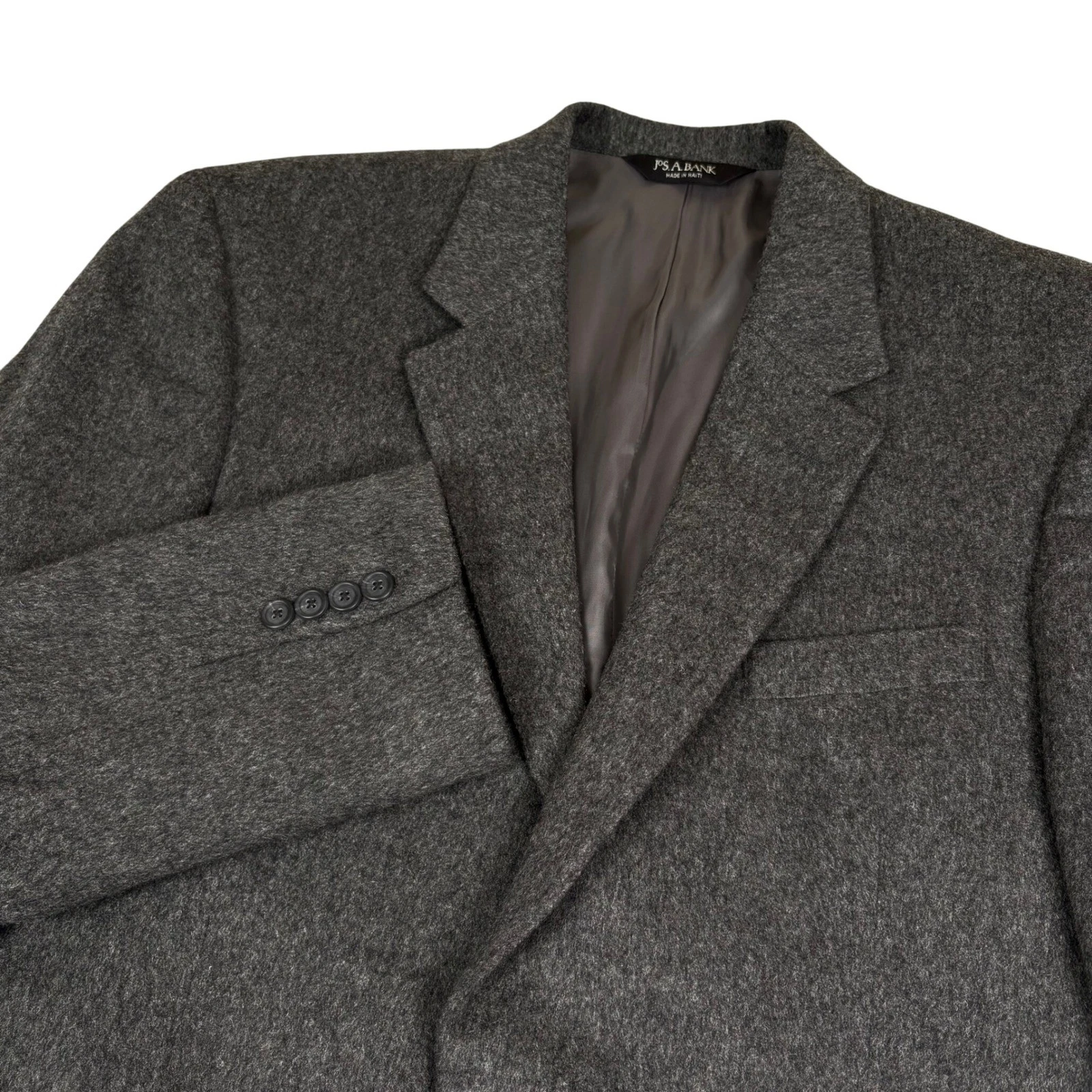 Jos A Bank Mens 43L Gray Camel Hair Two Button Blazer Sport Coat Jacket