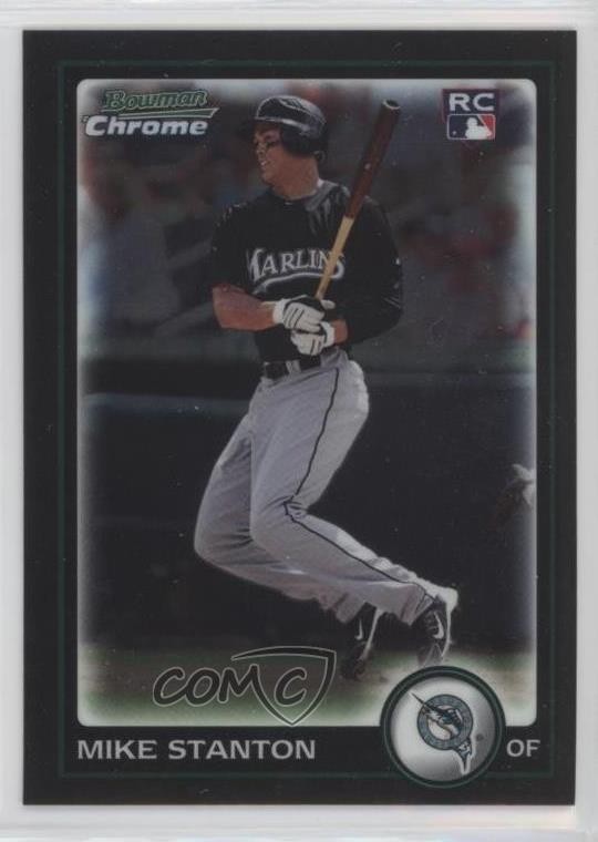 2010 Bowman Chrome Giancarlo Stanton (Mike on Card) #198 l8e