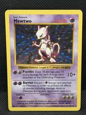 Pokémon Shadowless Base Set Mewtwo 10/102 Holo Rare MP
