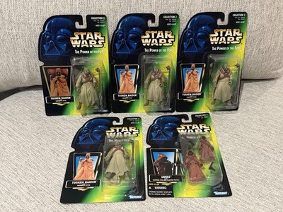 Star Wars Power of the Force POTF2 Lot - 4x Tusken Raider & 1x Jawa 2-Pack - New