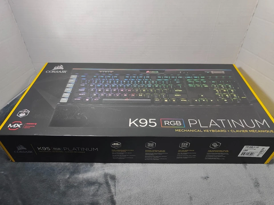 Corsair K95 RGB Platinum Mechanical Gaming Keyboard Cherry MX Brown Open Box - Image 2 of 4