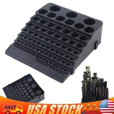 84 Holes Drill Bit Holder Organizer Rack Hex Bit Holder Tool Storage Box