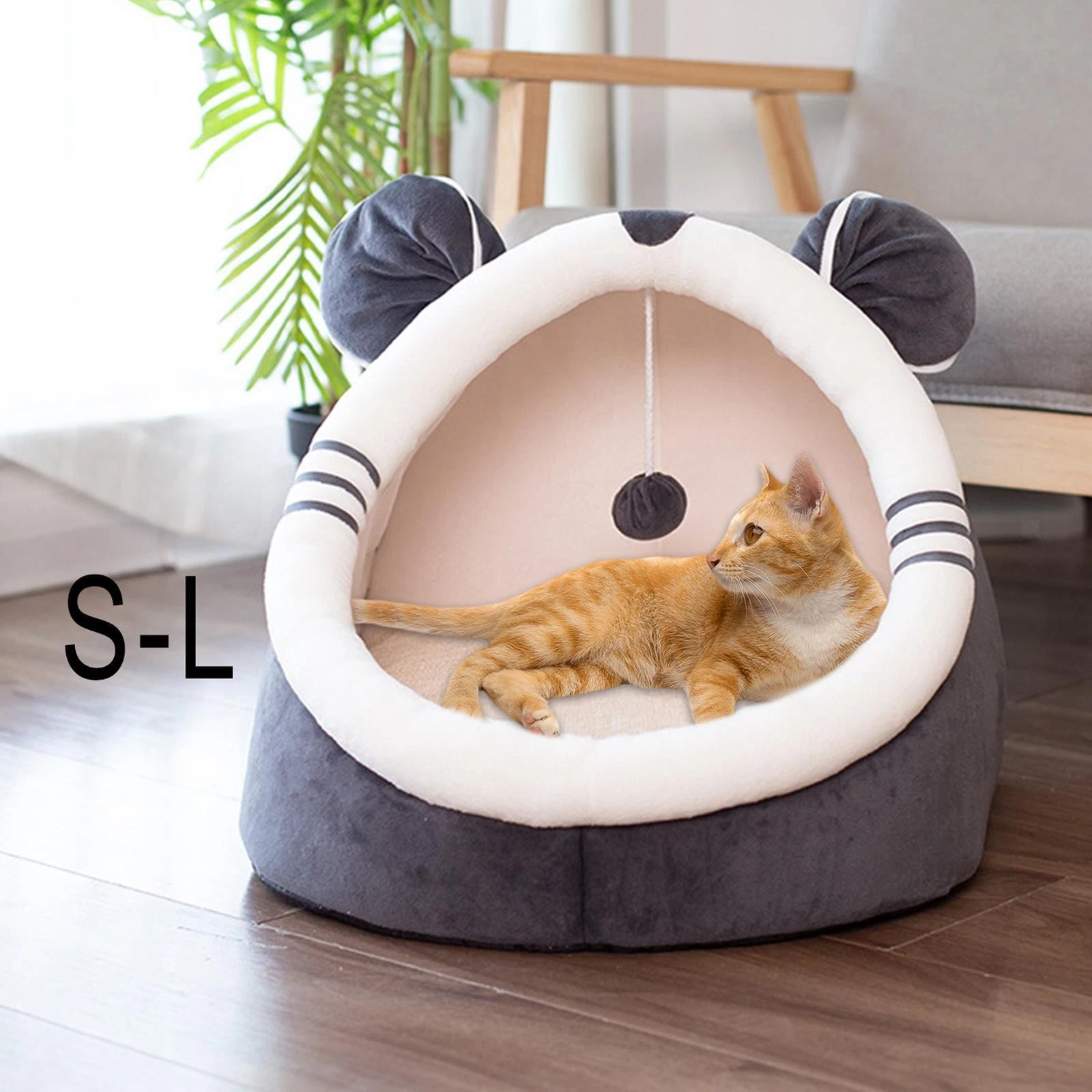 Warm Cat Bed Rabbits Kitten Small Animals Calming Sleeping Nest Pet House