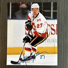ANDRE ROY CALGARY FLAMES NHL HOCKEY Signed Autographed 8x10 Photo With Proof C
