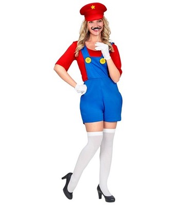 Widmann Super Plumber (Jumpsuit, Hat) (L) Different Colors