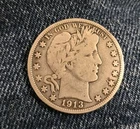 1913-P Barber Half Dollar VG