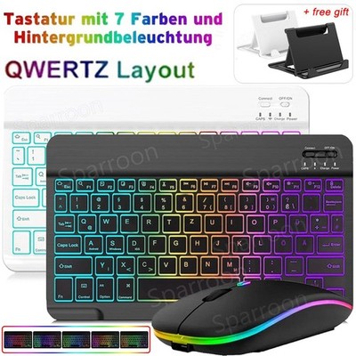 QWERTZ Beleuchtete Tastatur Maus Für Huawei MatePad SE/Pro 11/Honor Pad X9 X8Pro