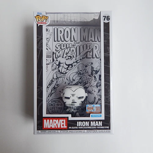 Funko Pop Comic Covers Iron Man #1 Black & White Grail LE 750 slight box damage