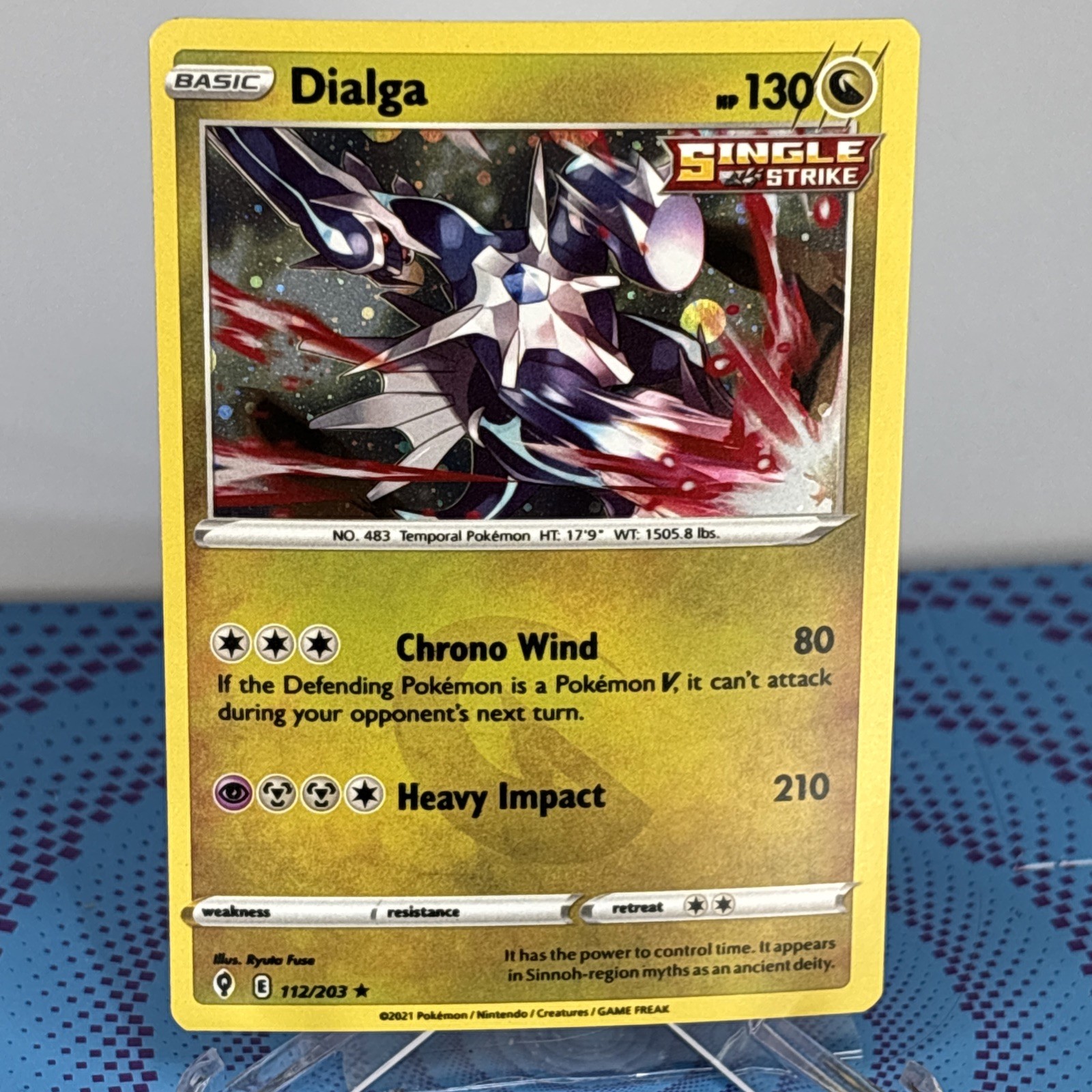 Dialga 112/203 Cosmos Holo Evolving Skies Holo Rare Card NM - Mint Pokemon TCG