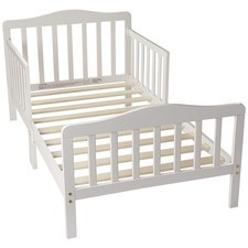 Orbelle Trading 401W Solid Wood White Toddler Bed