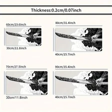 40*90cm Large Japanese Katana Desk Mat - Non-Slip Gaming Mousepad & Computer Sur