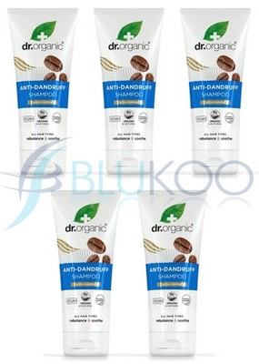 Dr Organic Anti-Schuppen Shampoo mit Kaffee - 200ml (5er Pack)