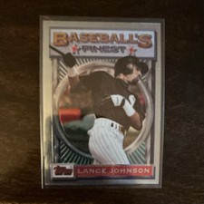 Topps 1993 Finest Baseball's Finest Lance Johnson #64 White Sox Baseball Card