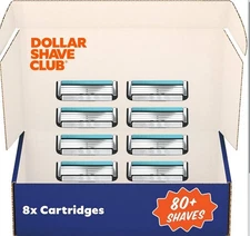 DSC 8-Pack 4 Blade Razor Refills Stainless Steel Blades 3/8 In Wide