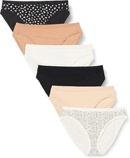 Essentials 6 Pack Womens Cotton Bikini Knickers Briefs UK 16 Multipack Ladies