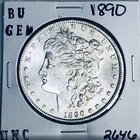 1890 BU GEM MORGAN SILVER DOLLAR UNC MS+++ U.S. MINT RARE COIN 2646