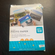 Pen Gear Glossy Photo Paper 50 Sheets 8.5 Mil 8.5" x 11" Inkjet Printers 45/50