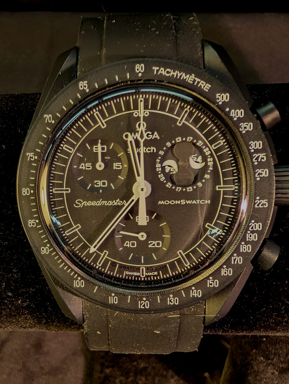 Silicone w/ Snoopy Swatch Omega X MoonSwatch, Band-BL Black, - vintagewatches.pk