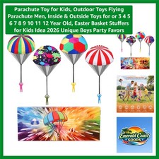 Colorful Parachute Toy for Kids - Develops Skills  Encourages Outdoor Play