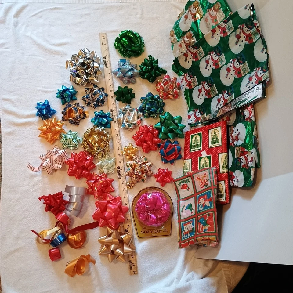 Arcos, Vintage, Navidad, envoltura de regalo, retro, lote de 30, papel de envolver gratis de colección.  Foto 4 de 4