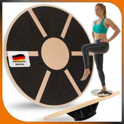 Balance Board Holz Ø40cm Wackelbrett Therapiekreisel Gleichgewichtstrainer Physi
