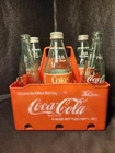 VINTAGE LOT- (3) 1 Liter/(2) 1 Pint Coca-Cola Coke Glass Bottles/Plastic Carrier