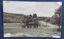 RPPC Oakland Maryland Deer Creek Lake & Highway ca1950 Postcard