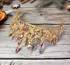 Luxury Wedding Crystal Crown, Bridal Rhinestone Tiara, Elegant Headdress Gift