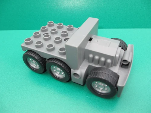 Lego Duplo Auto LKW Fahrgestell Unterbau Chassis 1326 grau 6 Räder (080823A)