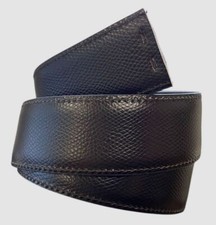 Ferragamo Men's Brown Black Pebble Leather Reversible Belt Strap Size 34