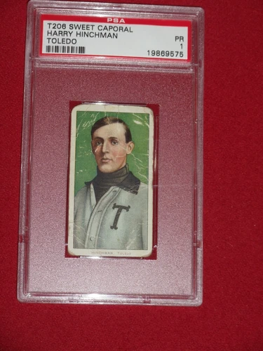1909 - 1911 T206 Harry Hinchman PSA 1 PR Sweet Caporal Toledo 350/30 Centered
