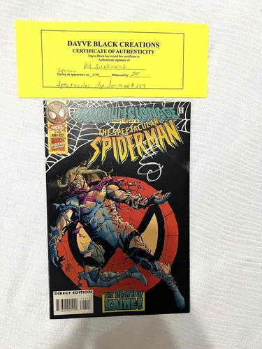Signed The Spectacular Spider-Man 227 1995 Death Of KAINE Maximum Clonage Pt- NM