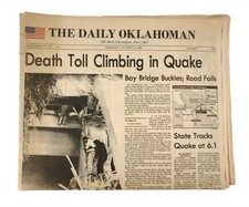 Daily Oklahoman October 18 1989 Newspaper San Francisco Loma Prieta Earthquake