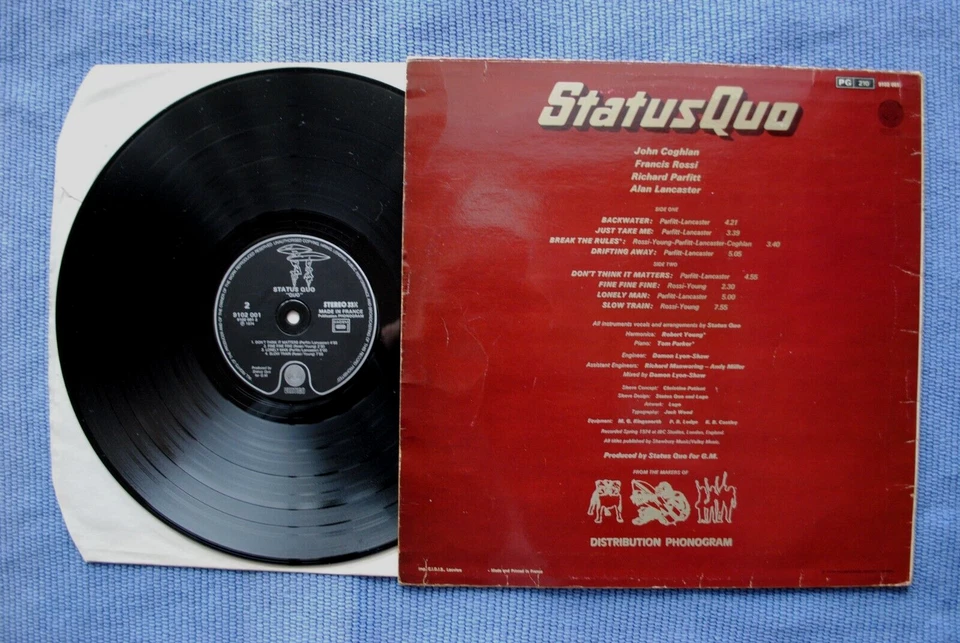 STATUS QUO / LP VERTIGO 9102 001 / 1974 (F) - Photo 2/4