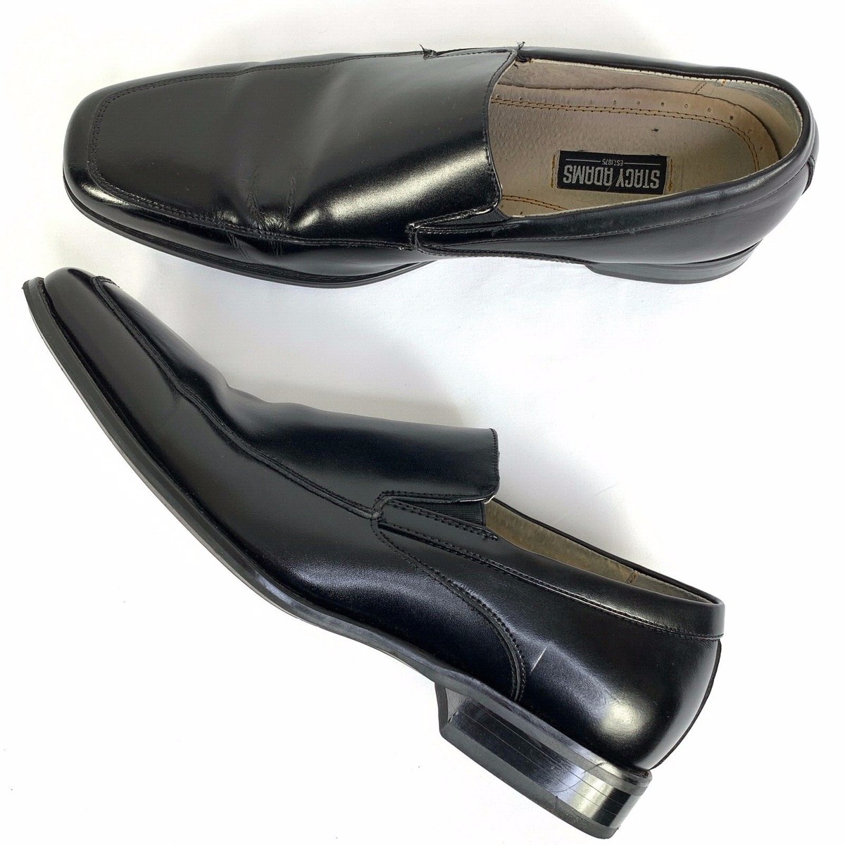 Stacy Adams Jonah Mens Black Leather Loafers Shoe Sz 9M Moc  display picture 2