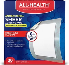 30 Large Bandaids Adhesive Bandages Wound Care Big Square Pads Supplies Products