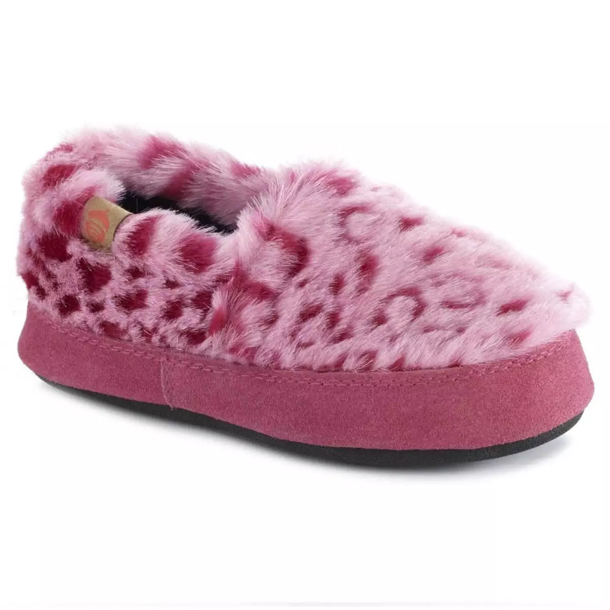 Acorn Kids Moc Slippers Original Outdoor Pink Ocelot K12 13