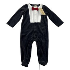 First Impressions Baby Boy One Piece Romper 3-6 Month Bowtie-Suit Coveralls NWT