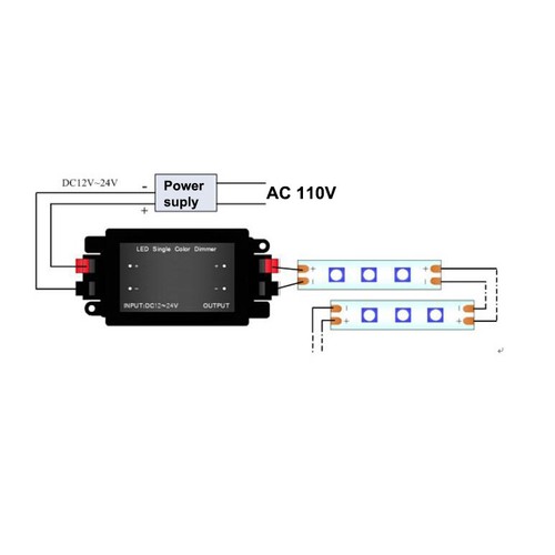 Wireless Remote Controller RF Dimmer for 5050 5630 Single Color LED Strip Lights - Picture 8 of 9