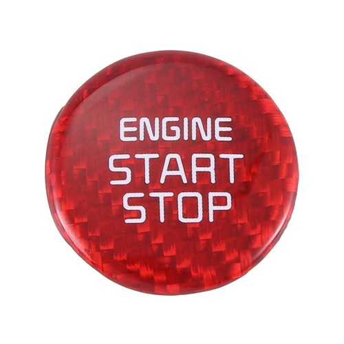 BETTERHUMZ Motor-Start-Stopp-Tasten Aufkleber Für Audi A3 8Y - Karbonfaser Design In Rot