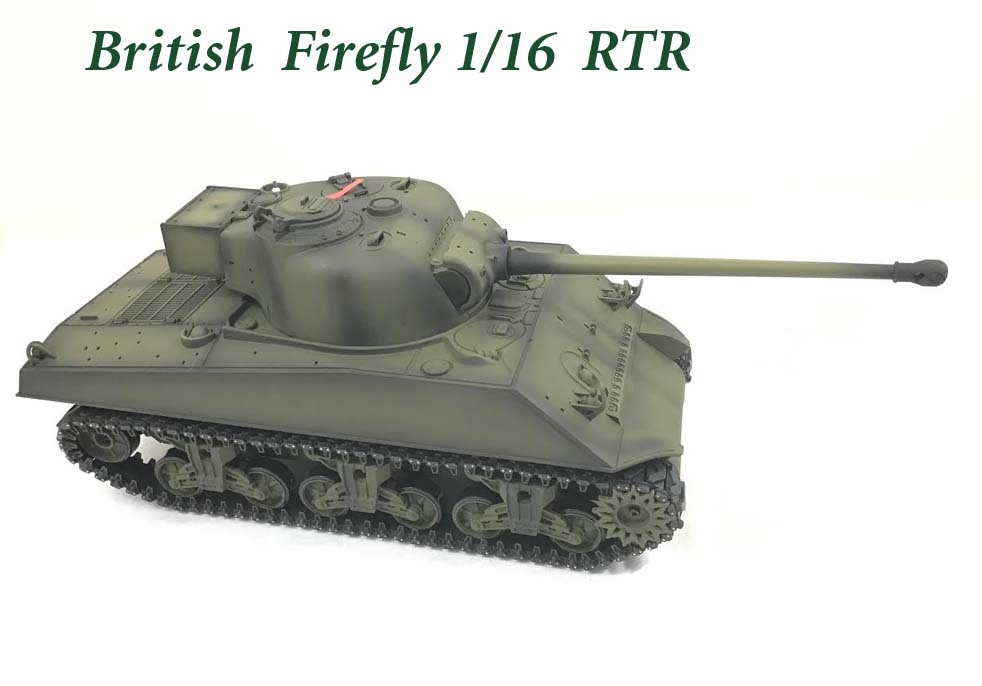 Radio Remote Control RC Tank British Sherman Firefly 1/16