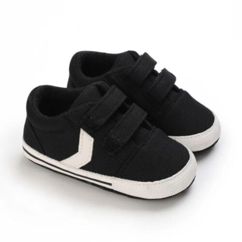 Newborn Outdoor Sneakers Canvas Soft Soled Hook Loop Baby Walking Shoes - Picture 12 of 13