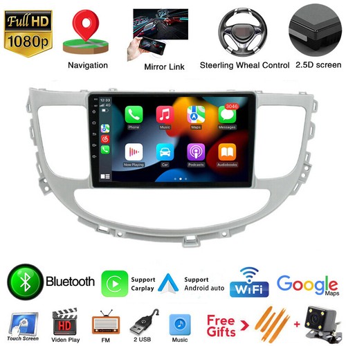 For 2009-14 Hyundai Genesis Sedan Android 12 Car Stereo Radio GPS Carplay 1pcs - Foto 2 di 6
