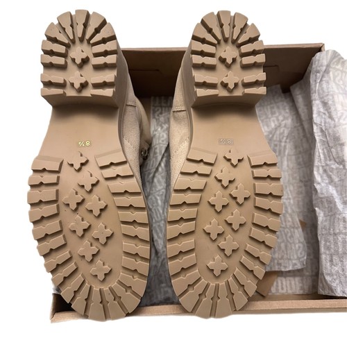 STEVE MADDEN Galway Ankle Boot Sand Suede Leather Lace Up Lug Sole Khaki Tan NWT - Bild 5 von 11