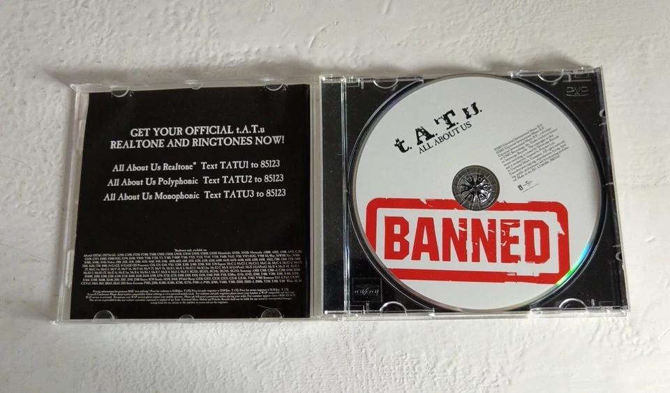 t.A.T.u. All About us DVD Single Music Pop Rock Electronic Disc Banned 2005 Rare Foto 4 de 4