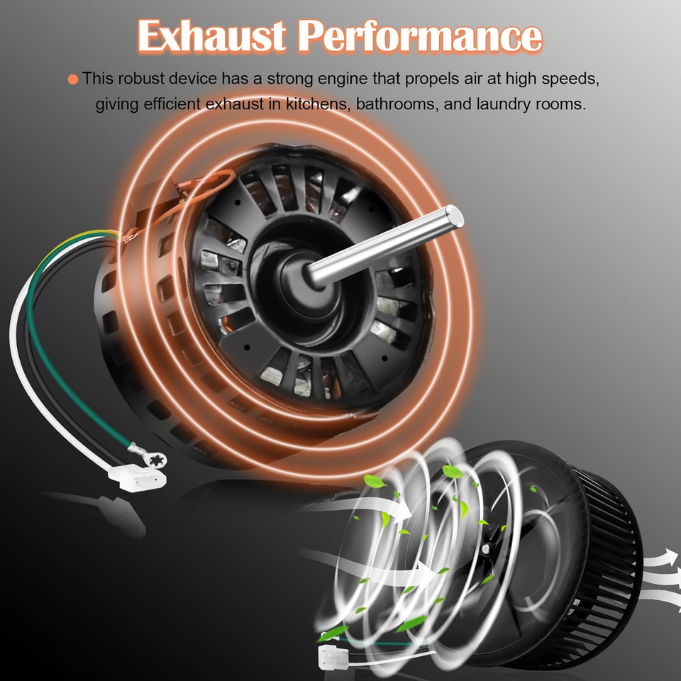 Bathroom Exhaust Fan Motor For Broan Nutone - S97018218 Replacement With  Blower Wheel \u0026 Harness Broan Nutone Replacement, image size:960x960