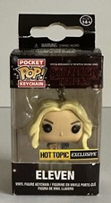 Stranger Things Eleven with Waffle Wig Funko Pop Pocket Keychain NIB