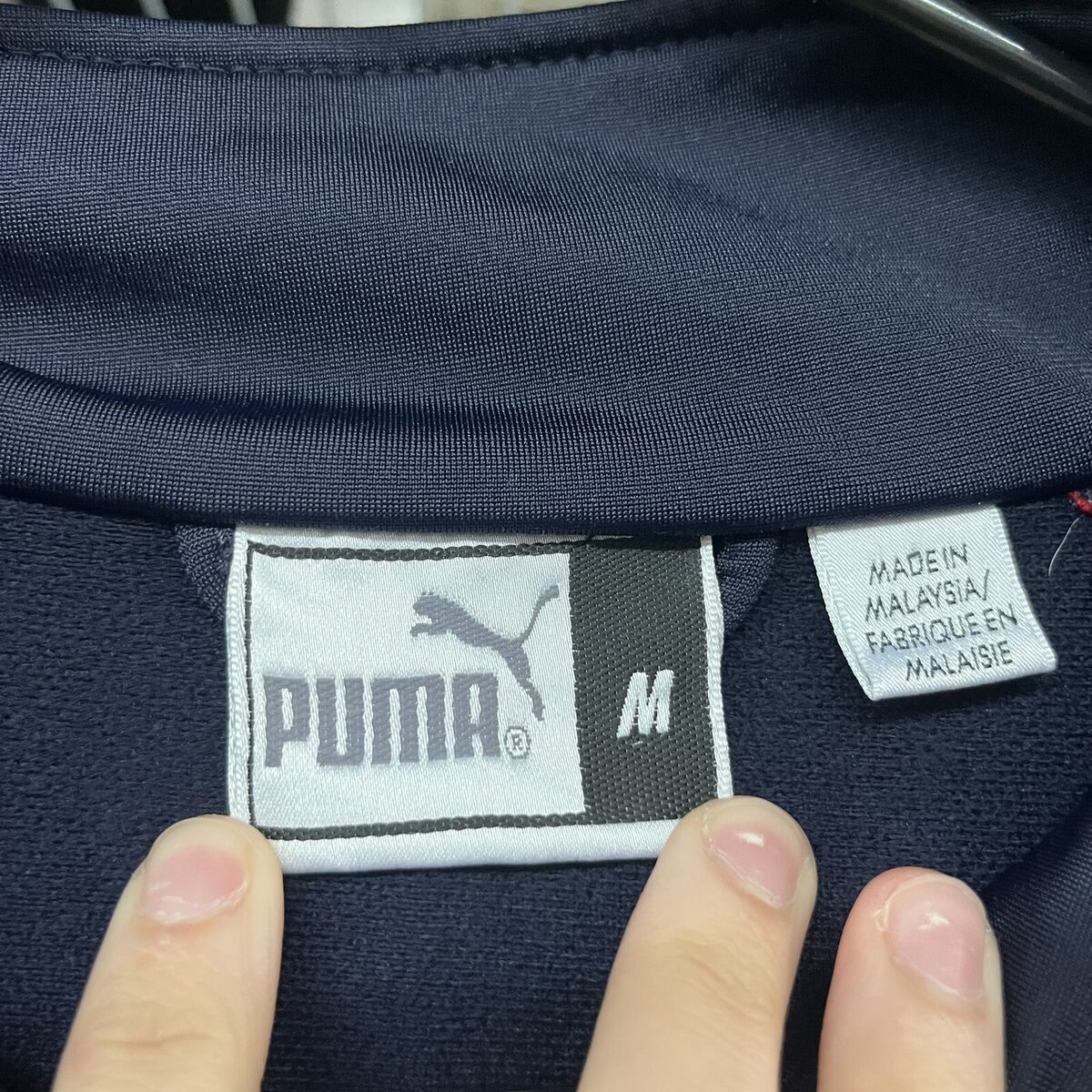 Vtg 2000s Y2K Puma Track Jacket Mens M Navy Red Stripe Zip Vtg 2000s Y2K Puma Track Jacket Mens M Navy Red Stripe Zip